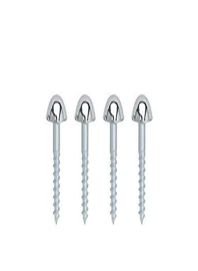 ماب عبوة من قطعتين من علاقات الملابس المصنوعة من الفولاذ المقاوم للصدأ، بنمط عشب الفستوكة الفاخر، ذات الحواف المزدوجة وأربعة دبابيس. خطاف جداري/بابي للحمام. خطاف فضي مطلي بالكروم - Image 3